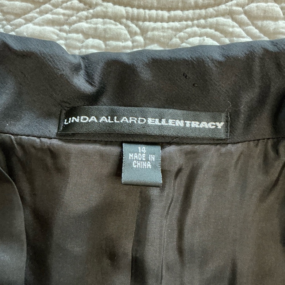 Linda Allred by Ellen Tracy black quilted jacket women’s size 14 - Picture 7 of 9